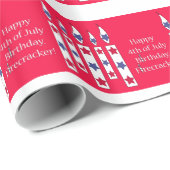 Geburtstag, 4. von Juli, Geschenkverpackung Geschenkpapier (Rolleneckpunkt)
