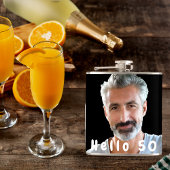 Geburtstag, 50 Foto Typ Flachmann