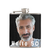 Geburtstag, 50 Foto Typ Flachmann (Vorderseite)