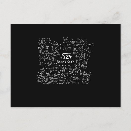 Geburtstag, 50. Geburtstag, 50 Jahre alter Mathema Postkarte (Vorderseite)