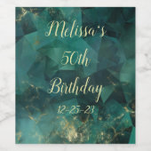 Geburtstag, 50. Geburtstag Weinetikett (Einzelnes Label)