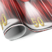 Geburtstag 50 in Bühne Spotlight Geschenkpapier (Rolleneckpunkt)