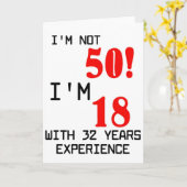 Geburtstag 50. karte (Gelbe Blume)