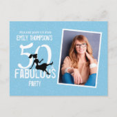 Geburtstag 50 und fabelhafte Cocktails des moderne Postkarte (Vorderseite)