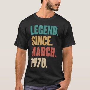 Geburtstag 53. Dekoration März 53 Jahre alter Vint T-Shirt