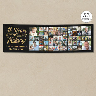 Geburtstag 53 Foto-Collage Jahre im Werden Banner