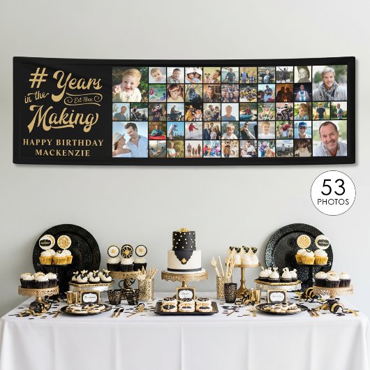 Geburtstag 53 FotoCollage Jahre im Making Banner