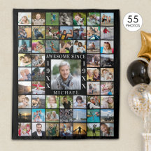 Geburtstag 55 Foto Collage Hintergrund PHANTASTISC