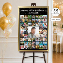 Geburtstag 55 Foto Collage Ihren Text und Farbe