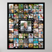 Geburtstag 55 Foto Collage PHANTASTISCH SEIT CE Poster (Vorne)