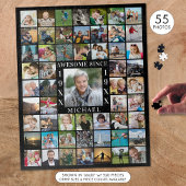 Geburtstag 55 Foto Collage PHANTASTISCH SEIT CE Puzzle