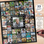 Geburtstag 55 Foto Collage PHANTASTISCH SEIT CE Puzzle<br><div class="desc">Feiern Sie jeden Geburtstag mit einem personalisierten Foto-Erinnerungen-Puzzle für ihn oder sie mit diesem leicht hochzuladenden Foto-Collage-Template mit 55 quadratischen Bildern durch die Jahre als Erinnerungsgeschenk. Der Titel sagt PHANTASTISCH SEIT "JAHR". Personalisieren Sie mit ihrem Namen und Geburtsjahr. HILFE: Für Hilfe bei Designänderungen oder Personalisierungen, Farbänderungen, Größenanpassungen oder der Übertragung...</div>