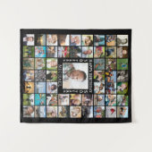 Geburtstag 55 Hintergrund der Fotocollage Wandteppich (Vorderseite (Horizontal))