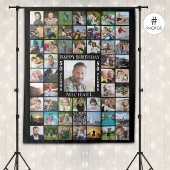 Geburtstag 55 Hintergrund der Fotocollage Wandteppich