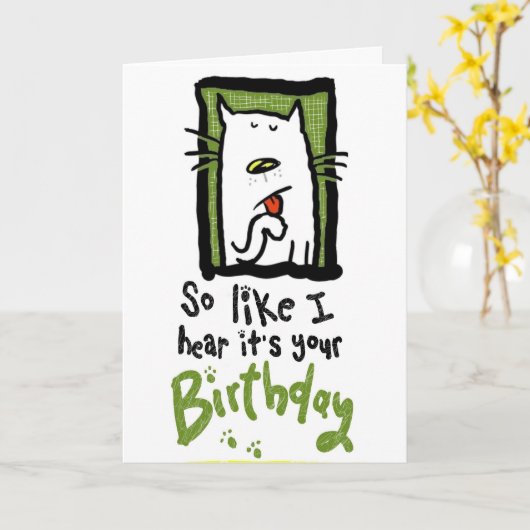 Geburtstag 5 karte (Gelbe Blume)