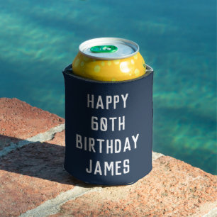 Geburtstag 60. Elegant Navy Blau Vater Stylisch Dosenkühler