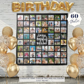 Geburtstag 60 FotoCollage Personalisiert Wandteppich