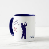 Geburtstag 60 Golfer Tasse (Vorderseite Links)