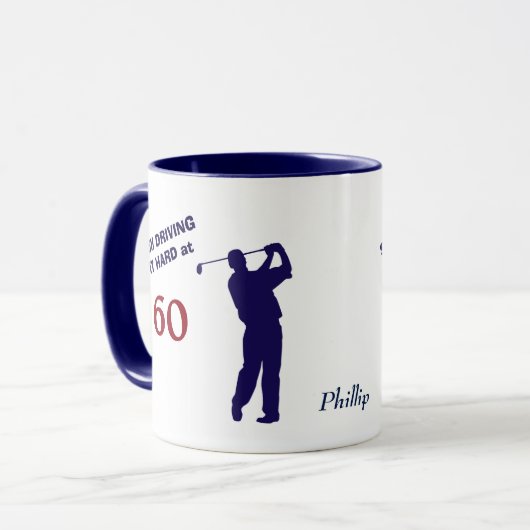 Geburtstag 60 Golfer Tasse (Vorderseite Links)
