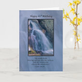 Geburtstag, 65., Religious, Bergwasserfall Karte (Gelbe Blume)