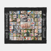 Geburtstag 67 FotoCollage Benutzerdefinierter Text Fleecedecke (Vorderseite (Horizontal))