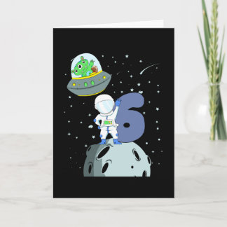 GEBURTSTAG 6. Geburtstag Junge Astronautin Karte