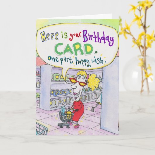 Geburtstag 6 karte (Gelbe Blume)