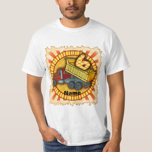 Geburtstag 6 Kipper T-Shirt (Vorderseite)