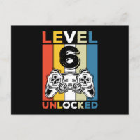 Geburtstag, 6. Stufe Entsperrt 6 Gaming Vintag