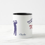 Geburtstag 70 Golfer Tasse (Zentrum)