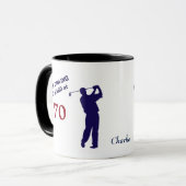 Geburtstag 70 Golfer Tasse (Vorderseite Links)