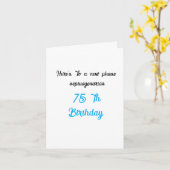 Geburtstag : 75. karte (Gelbe Blume)