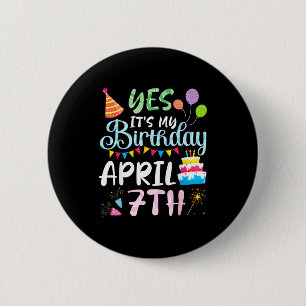 Geburtstag 7. April, ein glücklicher Tag für Daddy Button