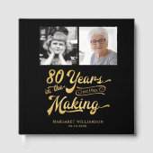 Geburtstag 80 JAHRE IM MAKING 2 Fotos Gästebuch (Vorderseite)