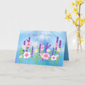 Geburtstag 80. Soft Delicate Flower Garden Blue Karte (Gelbe Blume)