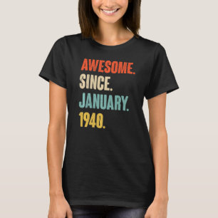 Geburtstag 83. Dekoration Januar 83 Jahre alt Vint T-Shirt