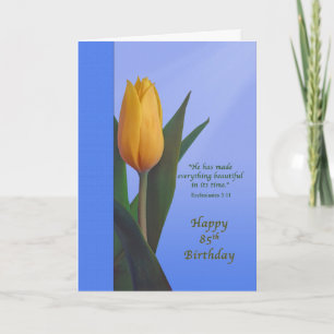 Geburtstag, 85., Golden Tulip Blume Karte