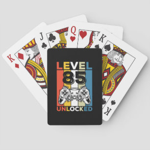 Geburtstag 85. Level freigeschaltet 85 Gaming Vint Spielkarten