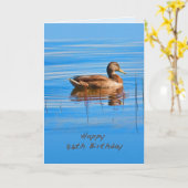 Geburtstag, 86., Mallard Duck Karte (Gelbe Blume)