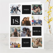 GEBURTSTAG 8 Fotos personalisieren Faltkarte Karte (Gelbe Blume)