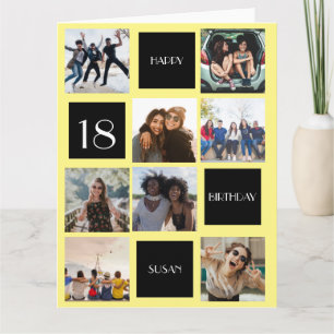 GEBURTSTAG 8 Fotos personalisierte gefaltete Grußk Karte