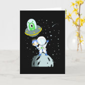 GEBURTSTAG 8. Geburtstag Junge Astronautin Karte (Gelbe Blume)