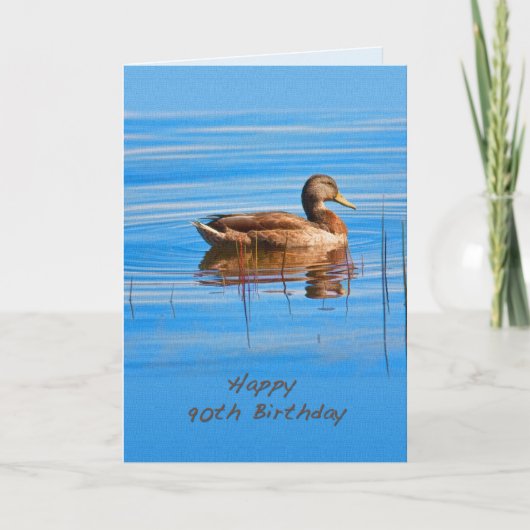 Geburtstag, 90., Mallard Duck Karte (Vorderseite)