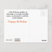 Geburtstag 911 Cartoon Postkarte (Rückseite)