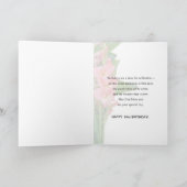 Geburtstag, 91., mit Pink Gladiolus Karte (Innenseite)