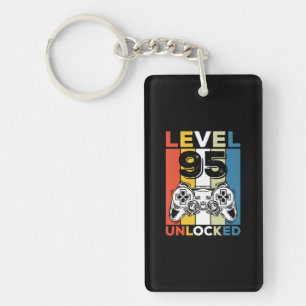 Geburtstag 95. Level freigeschaltet 95 Gaming Vint Schlüsselanhänger