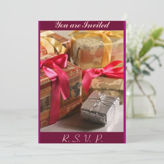 Geburtstag, Abschluss Einladung (Stehend Vorderseite)