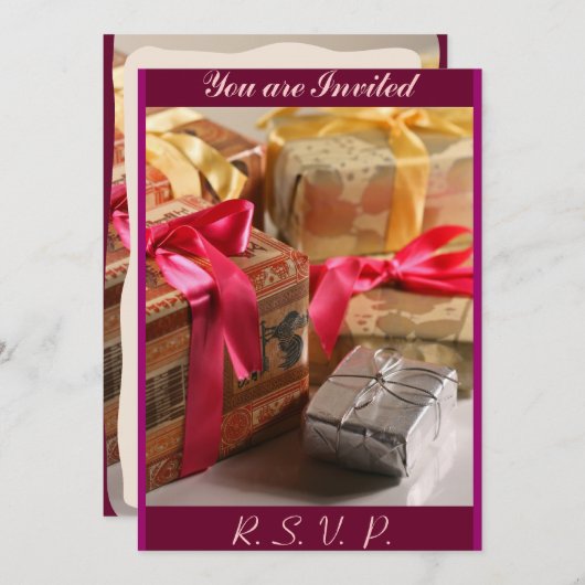 Geburtstag, Abschluss Einladung (Vorne/Hinten)