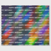 Geburtstag Abstrakte Blurdesign Geschenkpapier (Flach)