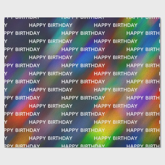 Geburtstag Abstrakte Blurdesign Geschenkpapier (Flach)